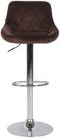 Barhocker Lazio Samt chrom braun Barhocker Lazio Samt chrom braun