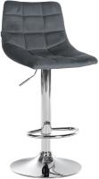 Barhocker Jerry Samt chrom dunkelgrau Barhocker Jerry Samt chrom dunkelgrau
