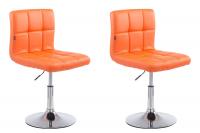 2er Set Lounger Palma V2 Kunstleder orange 2er Set Lounger Palma V2 Kunstleder orange