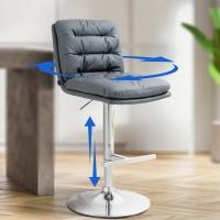 Barhocker Damar Kunstleder chrom grau Barhocker Damar Kunstleder chrom grau