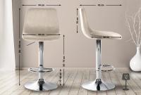Barhocker Divo Samt Chrom creme Barhocker Divo Samt Chrom creme