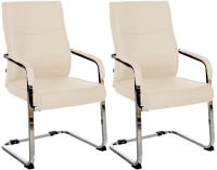 2er Set Besucherstuhl Hobart Stoff creme 2er Set Besucherstuhl Hobart Stoff creme