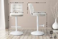 Barhocker Damar Samt weiß creme Barhocker Damar Samt weiß creme