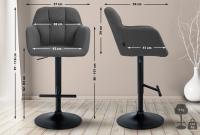 Barhocker Natoma Stoff schwarz dunkelgrau 