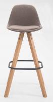 2er Set Barhocker Franklin Stoff Square natura (eiche) taupe 