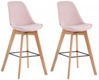 2er Set Barhocker Metz Samt natura pink 2er Set Barhocker Metz Samt natura pink
