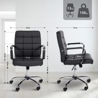 Arbeitshocker Ashland Kunstleder schwarz 