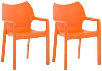 2er SET Stapelstuhl DIVA orange 2er SET Stapelstuhl DIVA orange