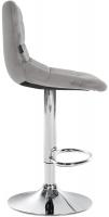 2er Set Barhocker Jerry Samt chrom grau 2er Set Barhocker Jerry Samt chrom grau