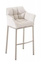 Barhocker Damaso E Stoff mit 4-Fuß Gestell weiß Barhocker Damaso E Stoff mit 4-Fuß Gestell weiß