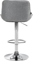 Barhocker Vonore Stoff chrom grau 