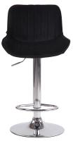Barhocker Lentini Samt chrom schwarz Barhocker Lentini Samt chrom schwarz
