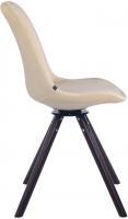 Esszimmerstuhl Troyes Samt Rund walnuss (eiche) creme Esszimmerstuhl Troyes Samt Rund walnuss (eiche) creme