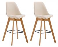 2er Set Barhocker Metz Kunstleder natura creme 2er Set Barhocker Metz Kunstleder natura creme