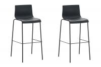 2er Set Barhocker Hoover Kunststoff 4-Fuß Gestell schwarz schwarz 2er Set Barhocker Hoover Kunststoff 4-Fuß Gestell schwarz schwarz