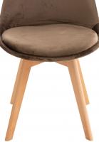 Stuhl Linares Samt dunkelbraun Stuhl Linares Samt dunkelbraun