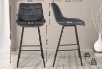 Barhocker Weston Samt dunkelgrau Barhocker Weston Samt dunkelgrau