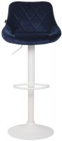 Barhocker Lazio Samt weiß blau Barhocker Lazio Samt weiß blau