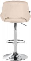 Barhocker Milet Samt chrom creme Barhocker Milet Samt chrom creme