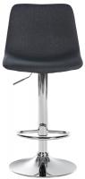 Barhocker Divo Stoff Chrom dunkelgrau 