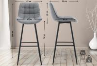 Barhocker Dartford Stoff grau Barhocker Dartford Stoff grau