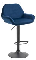 Barhocker Braga Samt schwarz blau Barhocker Braga Samt schwarz blau
