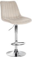 Barhocker Toni Samt chrom creme Barhocker Toni Samt chrom creme