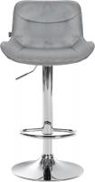2er Set Barhocker Vonore Samt chrom grau 2er Set Barhocker Vonore Samt chrom grau
