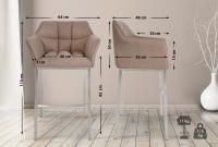 Barhocker Damaso E Filz mit 4-Fuß Gestell taupe 