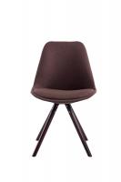 Besucherstuhl Toulouse Stoff Rund cappuccino (eiche) braun 