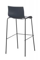 Barhocker Hoover 4-Fuß Gestell schwarz grau 