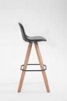 Barhocker Franklin Vollgepolstert Kunstleder Square Natura (eiche) schwarz 