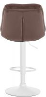 Barhocker Laurel Samt weiß braun 