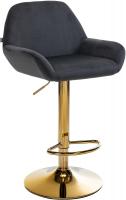 Barhocker Braga Gold Samt schwarz 