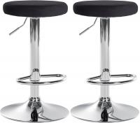 2er Set Barhocker Ponte Samt chrom schwarz 2er Set Barhocker Ponte Samt chrom schwarz