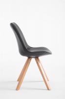Besucherstuhl Laval Natura Square schwarz 