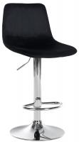 Barhocker Divo Samt Chrom schwarz Barhocker Divo Samt Chrom schwarz