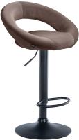 Barhocker Olinda Samt schwarz braun 