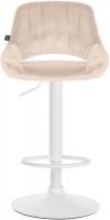 Barhocker Milet Samt weiß creme Barhocker Milet Samt weiß creme