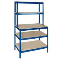 Steckregal inkl. Werkbank 2+3 blau