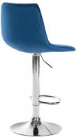 2er Set Barhocker Lex Samt Chrom blau 2er Set Barhocker Lex Samt Chrom blau