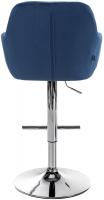 Barhocker Natoma Samt chrom blau Barhocker Natoma Samt chrom blau