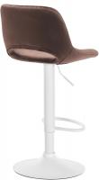 Barhocker Camden Samt weiß braun Barhocker Camden Samt weiß braun