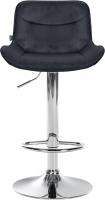 Barhocker Vonore Samt chrom schwarz Barhocker Vonore Samt chrom schwarz