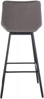 Barhocker Weston Samt grau Barhocker Weston Samt grau