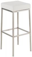 2er Set Barhocker Montreal 80 Kunstleder edelstahl weiß 2er Set Barhocker Montreal 80 Kunstleder edelstahl weiß