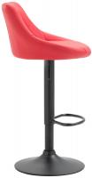 Barhocker Lazio Kunstleder schwarz rot 