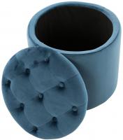 Sitzhocker Pantin Samt blau 