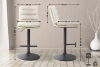 2er Set Barhocker Damar Kunstleder schwarz creme 2er Set Barhocker Damar Kunstleder schwarz creme