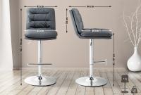 Barhocker Damar Kunstleder chrom grau Barhocker Damar Kunstleder chrom grau
